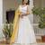 White Georgette Embroidered Semi-stitched Lehenga Choli With Dupatta for Women