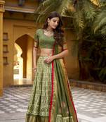 mehendi printed art_silk lehenga choli with dupatta