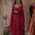 Maroon simmer silk party wear  embroidery Skirt suit