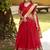red printed chanderi lehenga choli with dupatta