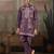 Dusty purple silk premium thread & sequins embroidered work festival party wear straight kurta with jacke and pant