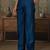 Teal blue silk premium thread & sequins embroidered work wedding festival party wear straight kurta with jacke and pant