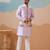 Lavender silk premium thread & sequins embroidered work wedding festival party wear straight kurta with jacke and pant