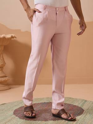 LIGHT PINK VISCOSE SILK THREAD & SEQUINS EMBROIDERED WORK WEDDING FESTIVAL PARTY WEAR STRAIGHT KURTA WITH JACKE AND PANT 10
