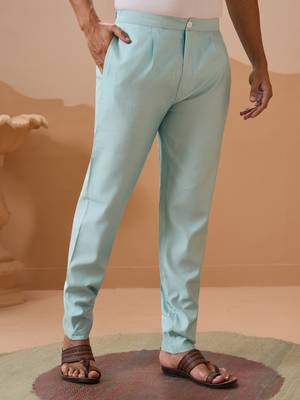 SKY BLUE VISCOSE SILK THREAD & SEQUINS EMBROIDERED WORK WEDDING FESTIVAL PARTY WEAR STRAIGHT KURTA WITH JACKE AND PANT 11