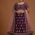 Purple embroidered zari work lehenga choli Customizable Sizes 2XL to 8XL