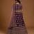 Purple embroidered zari work lehenga choli Customizable Sizes 2XL to 8XL