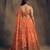 Orange Organza Lehenga Choli With Embroidery Zari Work Customizable Sizes 2XL to 8XL
