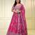 Organza Pink Lehenga Choli Customizable Sizes 2XL to 8XL