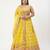 Yellow Mirror Work Lehenga Set Customizable Sizes 2XL to 8XL