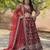 Red Jacquard Lehenga Choli With Dupatta Customizable Sizes 2XL to 8XL