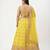 Yellow Mirror Work Lehenga Set Customizable Sizes 2XL to 8XL