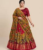 Traditional Kalamkari Print Lehenga Set Customizable Sizes 2XL to 8XL