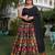 Black Banarasi Silk Lehenga Choli Customizable Sizes 2XL to 8XL