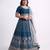 Blue Embroidered Lehenga Choli Customizable Sizes 2XL to 8XL