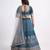 Blue Embroidered Lehenga Choli Customizable Sizes 2XL to 8XL