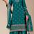 Teal embroidered georgette pakistani salwar suit