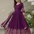 Wonderful Purple Embroidered Silk Engagement Wear Gown With Dupatta