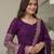 Wonderful Purple Embroidered Silk Engagement Wear Gown With Dupatta