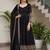Stylish Black Zari Embroidered Silk Reception Wear Gown With Dupatta