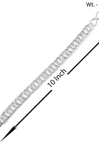 Brass silver plated thick heavy men bracelet