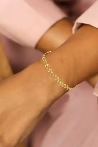 Brass micron 1 gram gold women bracelet