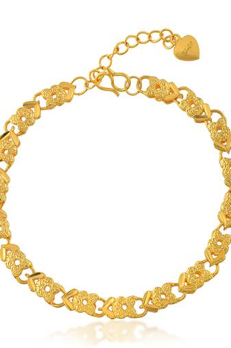 Brass micron 1 gram gold women bracelet