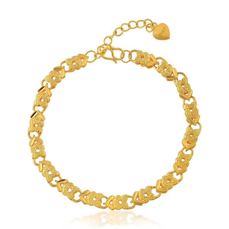 Brass micron 1 gram gold women bracelet