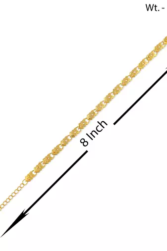 Brass micron 1 gram gold women bracelet