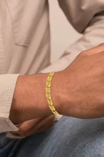 Brass micron 1 gram gold women bracelet