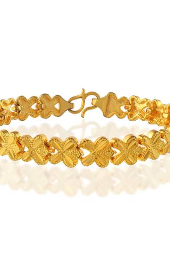 Brass 1 gram gold plated heartshape bracelet