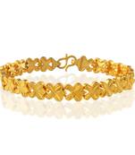 Brass 1 gram gold plated heartshape bracelet