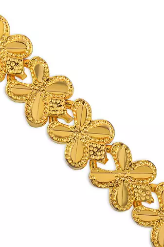 Brass 1 gram gold plated heartshape bracelet