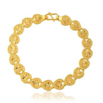 Brass micron gold plated heartshape bracelet 1