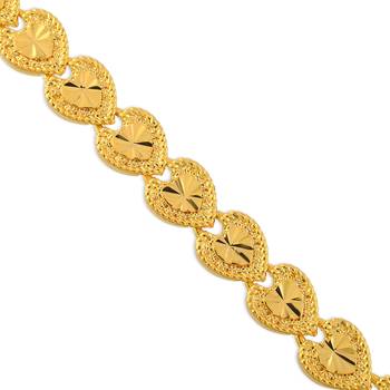 Brass micron gold plated heartshape bracelet 2