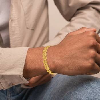 Brass micron gold plated heartshape bracelet 4