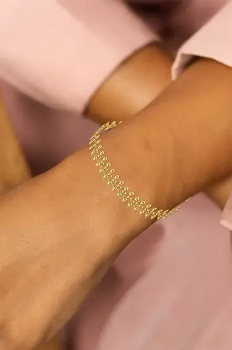 Brass gold handmade women bracelet
