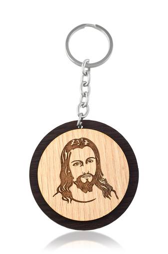 English teak wooden jesus christ keychain