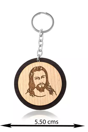 English teak wooden jesus christ keychain