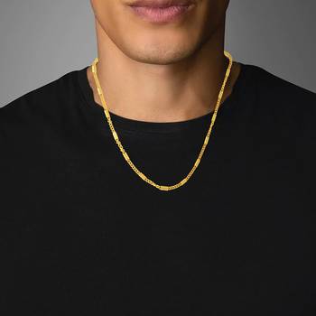 Brass micron gold plated chain for men women 4