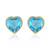 Gold plated blue crystal stud ear ring