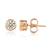 Brass gold moissanite solitaire stud earrings unisex