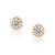 Brass gold moissanite solitaire stud earrings unisex