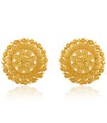 Brass micron gold handmade women stud traditional earring