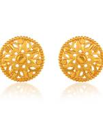 Brass micron gold handmade women stud traditional earring