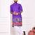 Violet dola silk straight kurta with foil work