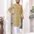 Yellow digital printed work cotton straight kurta