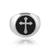 Stainless steel christian crucifix cross finger ring