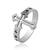 Stainless steel cruciifx cross finger ring christian