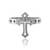 Stainless steel cruciifx cross finger ring christian